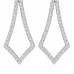 1.19 ct Round Cut Diamond Chandelier Earrings in 14 kt White Gold 1.19 ct Round Cut Diamond Chandelier Earrings in 14 kt White Gold